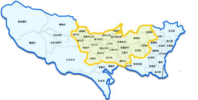 東京都エリアマップ