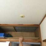 天袋収納の天井ベニヤ張替え